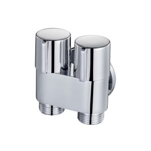 Brass Dual-Outlet 3-Way T-Adapter Valve for Toilet & Bidet Sprayer Kit