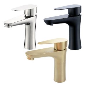 Cross-Border Stainless Steel Basin Faucet - Modern Hot & Cold Mixer for Bathroom & Vanity